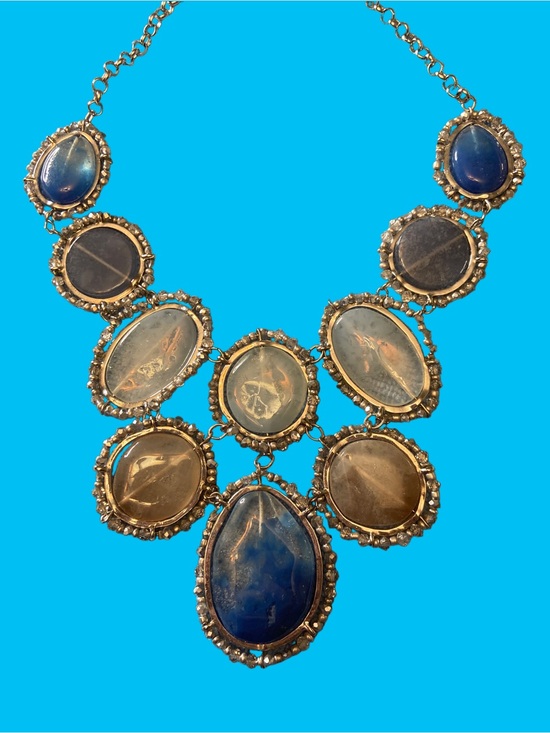Chico's Jewelry - Statement Blue Cabochon Necklace - Women Jewelry